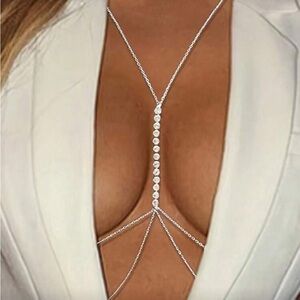 Silver body chain